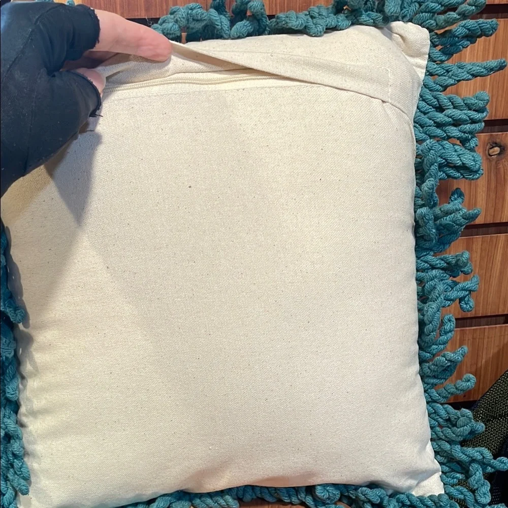 Natural Life Boho Tufted Pillow Hope You Like Dogs with Colorful Fringe - Picture 11 of 13